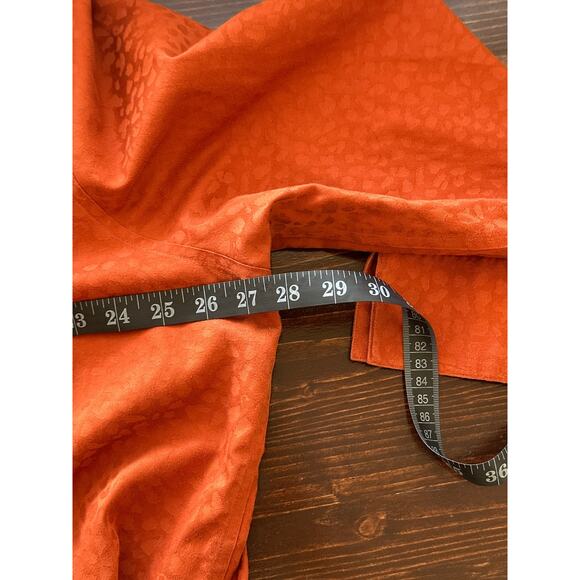 INVESTMENTS Gold Fall Rust Safari Print Business Office Casual Blouse 20W - Picture 13 of 16